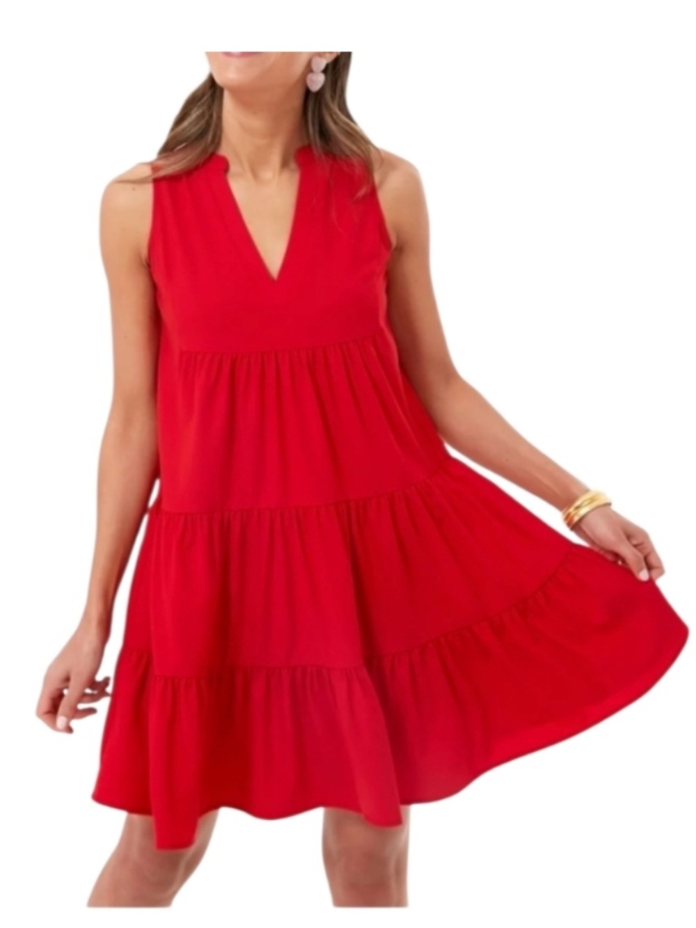 Tuckernuck Pomander Place Kenzo Red Sleeveless Crepe Mini Dress Size XS